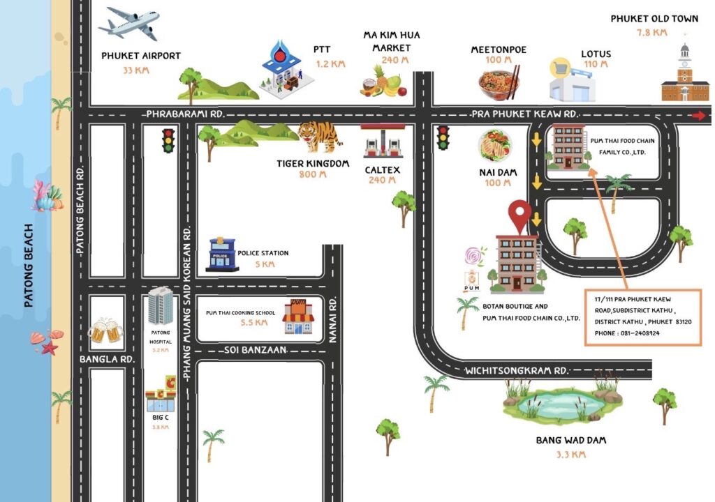 Pum Thai Restaurant Map